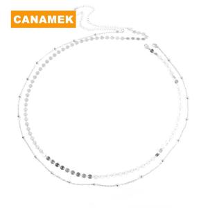 【CANAMEK】 Waist Chain For Women Waterproof 1 2 3 Layers Belly Chains Beach Bikini Waist Body Chain Jewelry Elegance Versatile Acessories