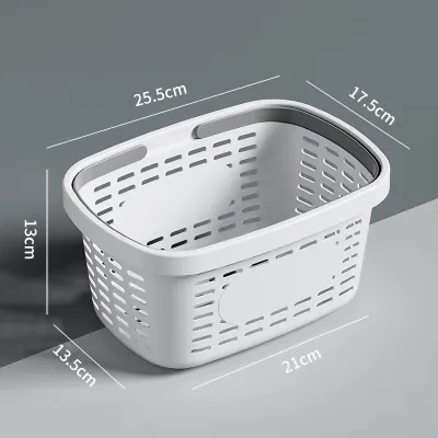 Mainland Keranjang Plastik Sabun Serbaguna Tempat Penyimpanan Organizer Kosmetik Keranjang Pegangan Penyimpanan Kamar Mandi Dapur Tempat Buah Sayur Organizer Storage HSB802