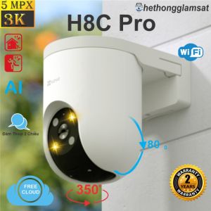 Camera Wifi Ngoài Trời EZVIZ H8C H8C Pro 4MP 2K+ - Xoay 360 độ Màu Bang Đêm Đàm Thoại 2 Chiều - Chính Hãng Bảo Hành 24 tháng