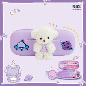 พร้อมส่งกล่องดินสอ กระเป๋าดินสอ กล่องใส่ดินสอตุ๊กตาหมีน่ารัก ทำจากซิลิโคน