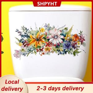 [COD] SHPYHT Local delivery Ship within 24 hours Toilet Sticker Flower Sticker Bathroom Self-adhesive Painting Waterproof Sticker Toilet Cover Bathroom Wall Sticker