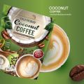 กาแฟแจ่มใส สูตรมะพร้าวสกัดเย็น Jamsai Cold Pressed Coconut Coffee ( 1 ห่อ บรรจุ 10 ซอง ). 