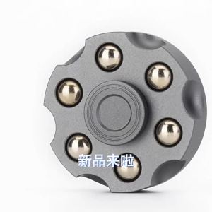 Luminous Fingertip Spinner Left-Handed Metal Aluminum Alloy Copper Finger Spinner Night Light Black Technology Trendy Toy