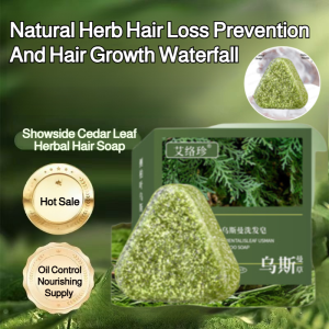 Handmade Hair Darkening Shampoo Soap Natural Anti-Hair Loss Oil Control Bar With Herbal Essence For Strengthening Nourishing Hair