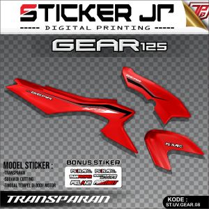 Sticker Striping Transparan Yamaha Gear 125 - Stiker Gear 125 Varisai Transparan Simpel Sudah Cutting JP 08