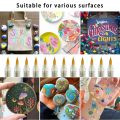 🔥12/24Pcs Acrylic Paint Pens Markers Brush Tip Paint Markers for Rock Painting Wood Canvas Stone DIY Crafts. 