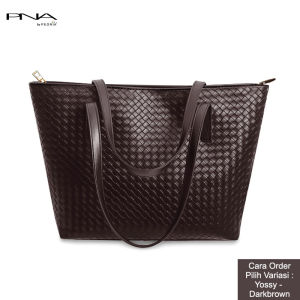 Peonia PNA YOSSY Tote Bag Extra Besar Kulit Tas Import Laptop 14 inch kondangan wanita korea pesta style Resleting Selempang Bahu Kantor Kerja Sekolah Kuliah Outdoor Trendy Fashion Travel Haji Umroh Casual Perempuan Cewek