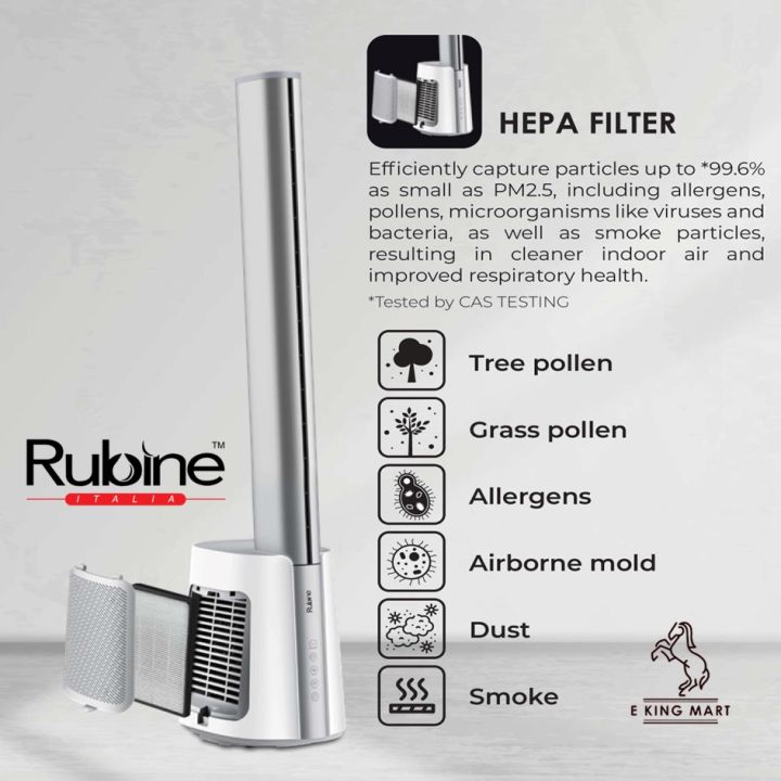 𝗥𝘂𝗯𝗶𝗻𝗲 Tower Fan Air Purifier PISATA Series 𝟮-𝗶𝗻-𝟭 𝗔𝗶𝗿 𝗣𝘂𝗿𝗶𝗳𝗶𝗲𝗿 ...