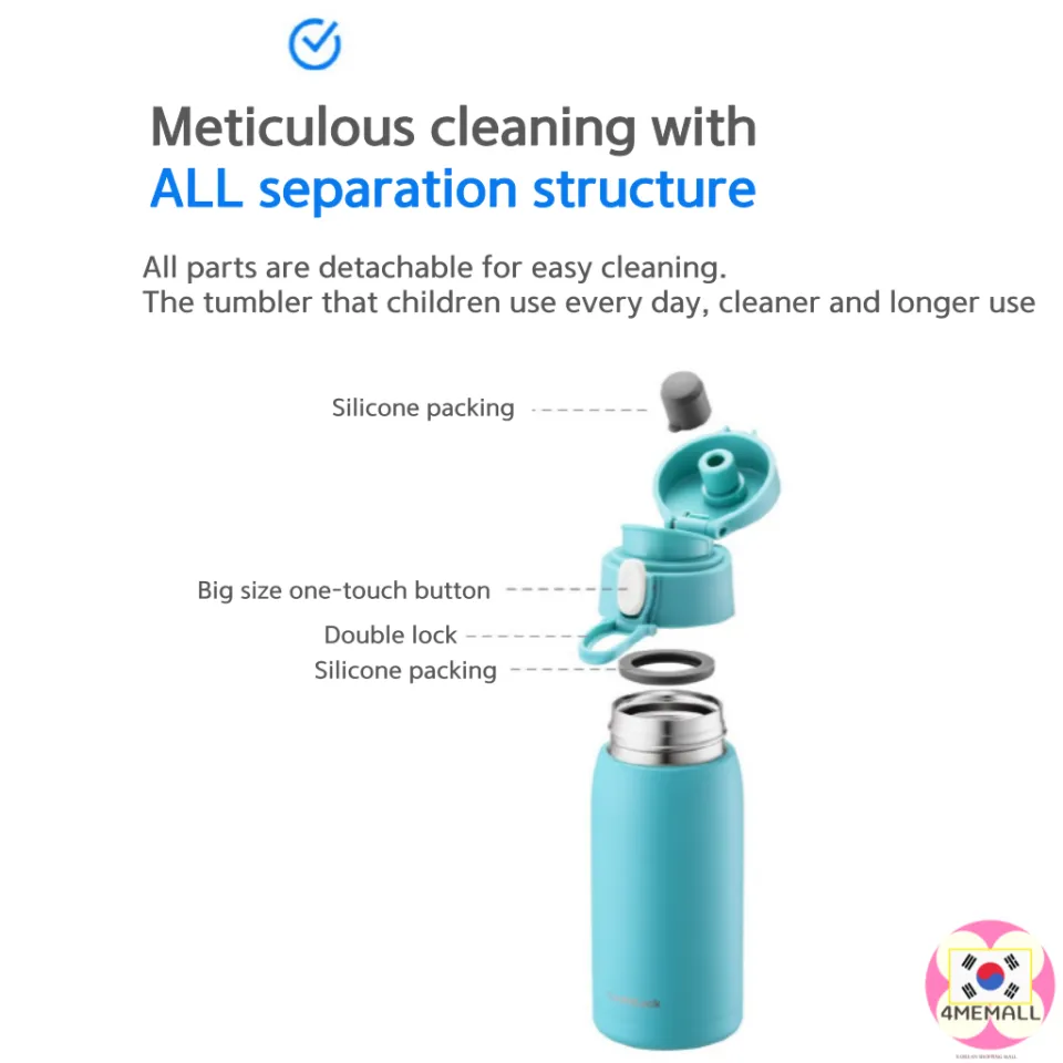 LocknLock School Fit Daily Lock Double Lock One Touch Tumbler LOCK&LOCK  Lightweight Tumbler 360ml Water Bottle Stainless Steel Bottle Stainless  Steel
