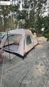 GLAMPTURE Waterproof Large Camping Tent for 10-15 People Two Bedrooms One Living Room High Quality Family Tent with Sunshade Yard