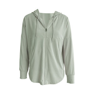 alo yoga แจ็คเก็ตโยคะป้องกันแสงแดด แขนยาวสำหรับผู้หญิง ซิป มีฮู้ด คาร์ดิแกน ฤดูร้อน ฟิตเนส ชุดโยคะ