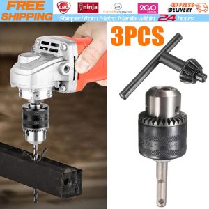 【Local Warehouse】1.5-13mm Chuck & Adapter Convert Hammer Drill Impact Driver Screwdriver Into Electric Drill Square Drill-Chuck-Converter