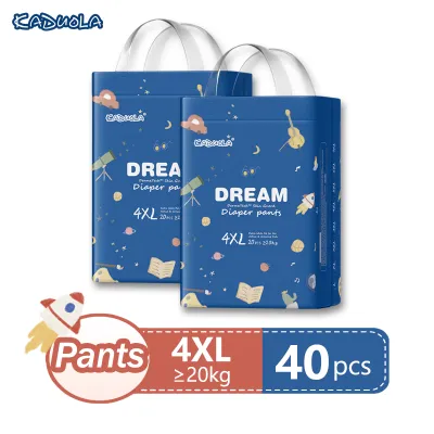 Bỉm Quần Kaduola 2 Gói Size 4XL Đến 7XL Cho Bé Cân Nặng Lớn 28-40 Miếng Chống Trào Hữu Cơ