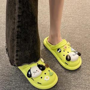 Psion ช็อตฟีลมาก รองเท้าแตะแฟชั่นแบบสวม ดีเทลหัวโตพร้อมสายรัดส้น เลือกได้จุใจถึง5สี แถมฟรีการ์ตูนติดน้องหมา พลาดได้หรอ รีบมาตำ