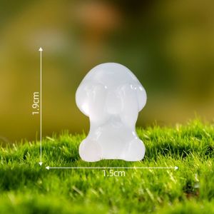 HOUCHU Hoạt hình Tượng người nhỏ phát sáng Đồ thủ công bằng nhựa Phát sáng trong bóng tối Tượng người đàn ông nhỏ Đồ trang trí cho người nhỏ Tự làm Tượng người thu nhỏ Đồ trang trí cảnh quan siêu nhỏ