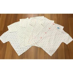 Bộ 5 Áo Sơ Sinh Tay Ngắn Chấm Bi Cho Bé size 1 đến size 5(2 - 12kg)