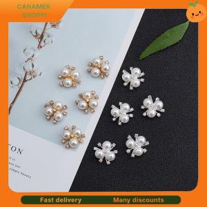 ❣️❣️❣️ 10pcs DIY Flower Rhinestones Pearl Button Wedding Decoration Sewing Decor Craft