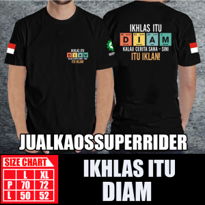 BAJU KAOS DISTRO IKHLAS ITU DIAM