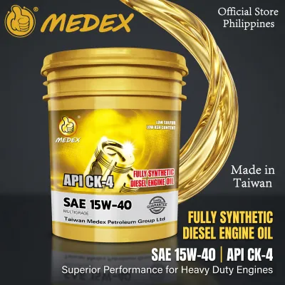 Medex Taiwan Fully Synthetic Diesel Engine Oil VAN Truck SAE15W40 API CK-4 Cars SUV Pickup Heavy-duty Diesel Engines 18L