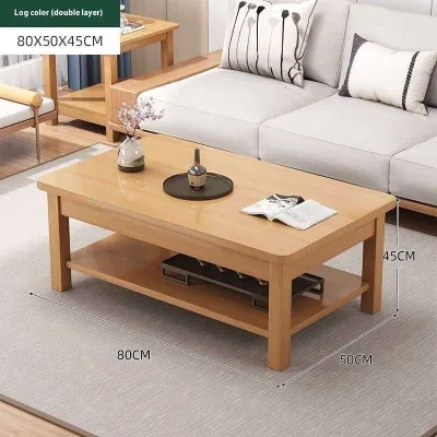 Solid Wood Table Living Room Tea Table Modern Simple Coffee Table Rectangular Coffee Table With Storage