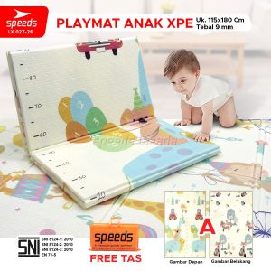 SPEEDS SNI Playmate Bayi Karpet Lipat Playmat Bayi Karpet 115x180cm 9mm Bayi Matras Bayi Playmat 027-26-A