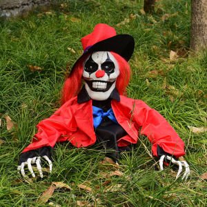 Halloween Decoration Control Glowing Sound Clown Floor Illustration Spooky Outdoor Garden Decoration Party Decoration2026