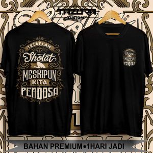 KAOS SANTRI DAKWAH ISLAMI ANAK KUALITAS DISTRO BAHAN 100% PREMIUM (TETAPLAH SHOLAT MESKI KITA PENDOSA) BISA COD