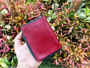 Dompet wanita kulit sapi Warna Merah GARANSI 1 TAHUN