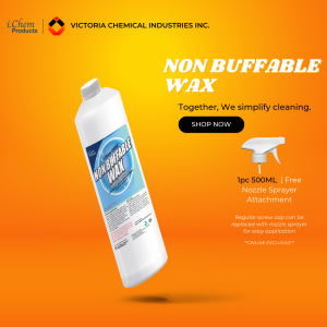 ICHEM PRODUCT NON BUFFABLE WAX LITER (Non Buffable Gloss Vinyl Rubber Linoleum Resilient Cement Limestone Granite Flooring Professional Cleaning Cleaner Hotel Restaurant Buildings Household Office Use)