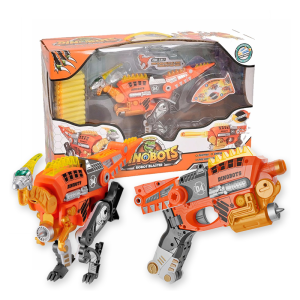 Dino King Collection Series Velociraptor Soft Projectile Blaster Transforming Dino Soft Bullet Gun Dinosaur Variant Gun Deformed Dino Gun