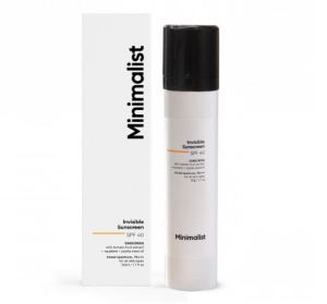 Minimalist SPF 40 Water Resistant Invisible Sunscreen | Ultra Light Gel | No White Cast | Sweat Resistant | PA+++ | With Tomato Extract Squalane and Jojoba Seed Oil | For Women & Men