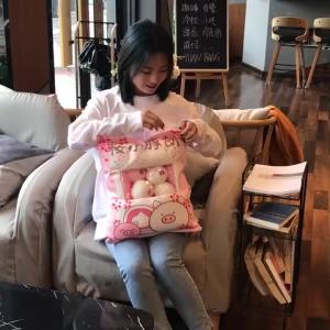 Belle Pudding Bag Food Pillow Cute Cat Chick Dinosaur Plush Bolsters Pillow Stuffed Toys Soft Sofa Cushion Modish