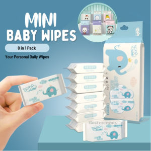 8in1 Set Baby Mini Wipes NonWovenFabric Multipurpose Wipe Pocket Portable Skin Friendly Outdoor Travel Size 64pcs/set