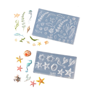 Silicone Nail Decorating Molds Sea Series Small Accessories Crafting Molds Suitable for Beauty Enthusiasts Present