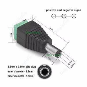 JACK DC Male Female CCTV Socket Konektor Kamera CCTV