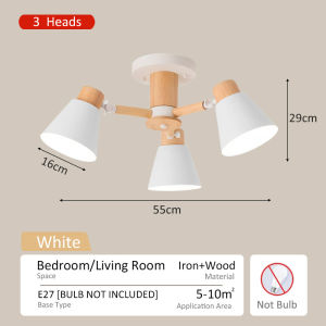 Nordic Living Room Chandelier Ceiling Light Luxury Bedroom Wood Lamp Dining Room Modern Led Lights  Exquisite bedRoom Light Ceiling Light Center Light Cieling Lamps