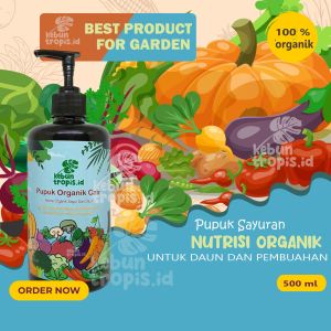 Pupuk Organik Cair Tanaman Daun Sayur 500 mL Organik Sayur Daun Nutrisi Sayuran Hidroponik Sawi Pakcoy Bayam Sayur Kol dan Segala Jenis Sayuran Pupuk Semprot Pelebat Penyubur Daun Pupuk Daun Super Hijau Meningkatkan Hasil panen