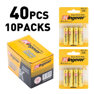 Kingever 100% Original AA R6P High Power Extra Heavy Duty Battery Golden Series