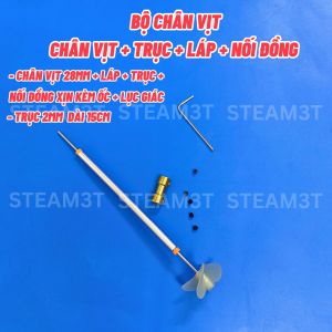 Bộ chân vịt 370 RC siêu mạnh 7.4V - 12V tốc độ cao 44000 vòng kèm trục + láp + khớp nối đồng chế tàu - LK0825