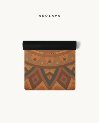 NEOSAVA EARTHGRIP Yoga Mat Matras Cork 5mm Premium Rubber Pilates Anti Slip Eco-Friendly Olahraga Fitness Senam