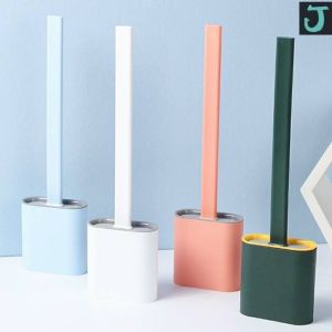 Cọ Bồn Cầu Toilet Nhà Vệ Sinh Silicon Cao Cấp Kèm Giá Cắm Chổi Dán Tường ANHOME