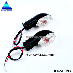 Lampu Sein Standar Motor Yamaha Vixion RX King Bison Xhabre XSR WR 155 Mika Model Bening Nyala Lampu Kuning