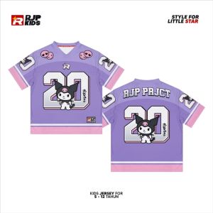 RJP KIDS KARAKTER KUROMI 20 / Jersey Anak / setelan jersey anak / kaos anak/ jersey rugby anak / jerseynfl / jersey kids sporty / bahan milano brazill