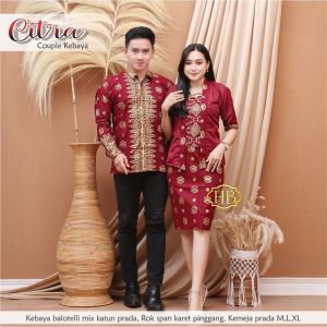 COUPLE KEBAYA TERBARU MOTIF BATIK / BAJU PASANGAN TERBARU COD