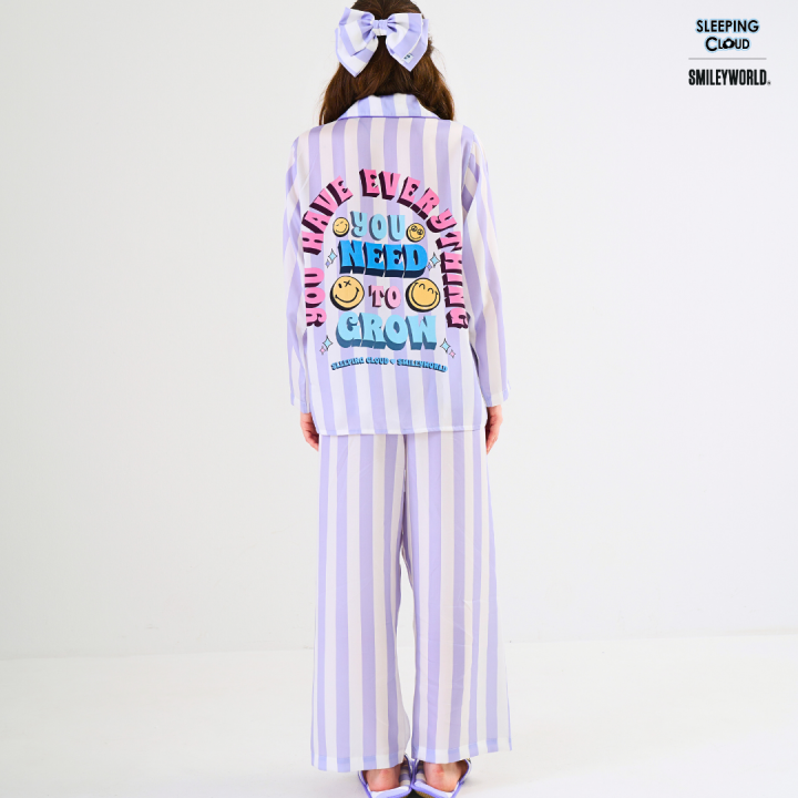 ชุดนอน SLEEPING CLOUD | ชุดนอน 100% LYOCELL ผ้านุ่ม เย็น ใส่สบาย : แขนยาว ขายาว Smiley SATURDAY