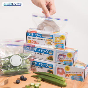JustLiving Túi Khóa Zip Trong Suốt Có Thể Tái Sử Dụng Túi Đựng Thực Phẩm Kín Có Khóa Kéo Kép PE Có Nhãn Túi Bảo Quản Đông Lạnh Rau Củ Quả Dày Dặn Và Giữ Tươi Chống Rò Rỉ