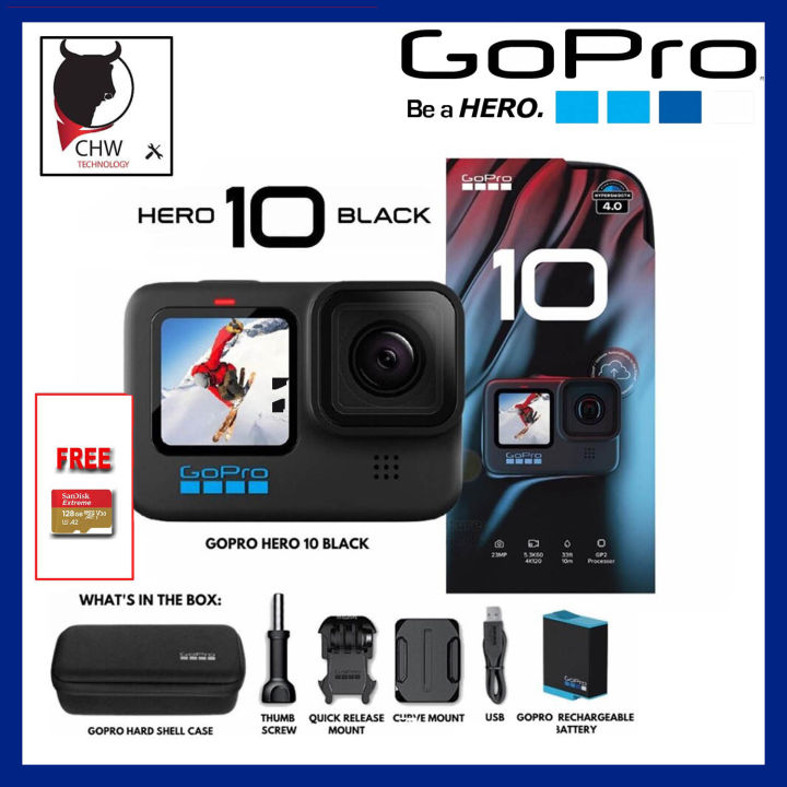 GOPRO ORIGINAL MALAYSIA HERO 10 FREE EXTREME SANDISK 128GB / GOPRO ...