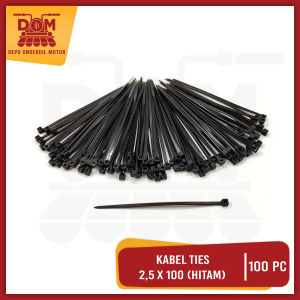 Kabel TIES 25 x 100 Hitam Cable Tie Tali Krek Kretek Tis Pengikat Kabel Harga Per Pak Isi 100