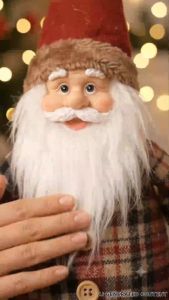 Lucky 99 Christmas Santa Snowman Elk Knit Doll Stuffed Toy For Home Office Party Decoration