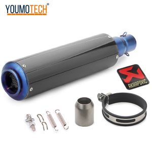 Universal Motorcycle Modified Exhaust Muffler Pipe Scooter Escape Systems Modify Carbon Fiber Round pipe For SUZUKI Hayabusa GSX R1300 GSX-S1000/F GSX-R600 GSX-R750 GSX-8S GSX-8R honda CBR600RR CB190R CLICK160 R15 CBR 500 etc